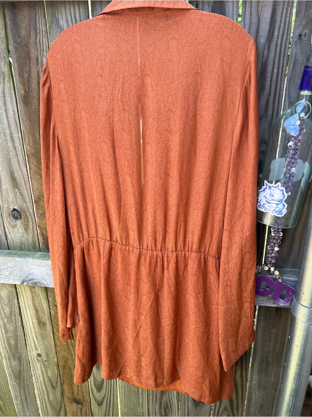 Free People Simone Cinnaber Rust Wrap Mini Dress - Women's Elegant Wrap Dress - Picture 12 of 12